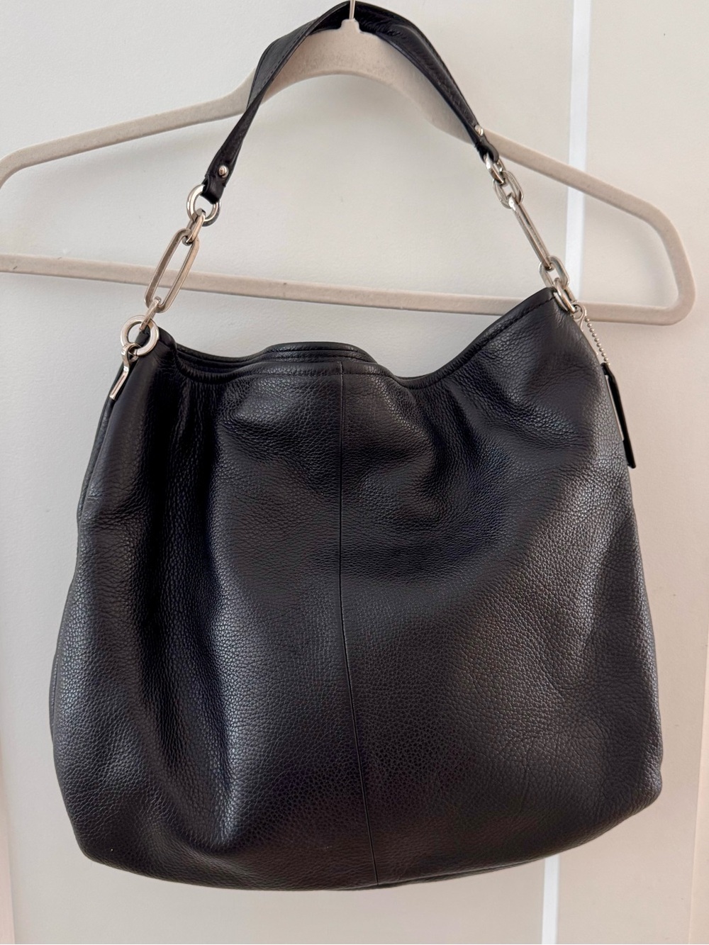 Coach Black Pebbled Leather Hobo Bag - Coach Lexy Bag w/crossbody attachment - Picture 2 of 7